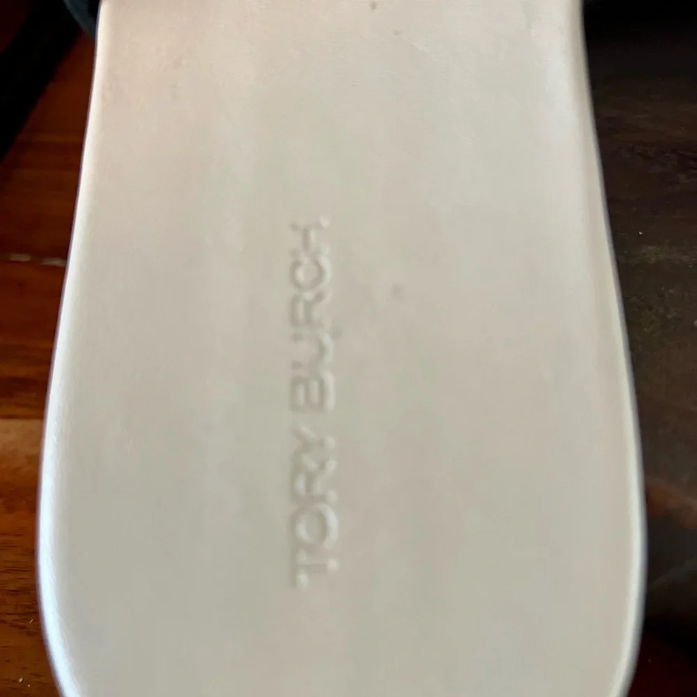 Tory Burch Black and White Rhinestone Miller Sandals - Picture 5 of 9